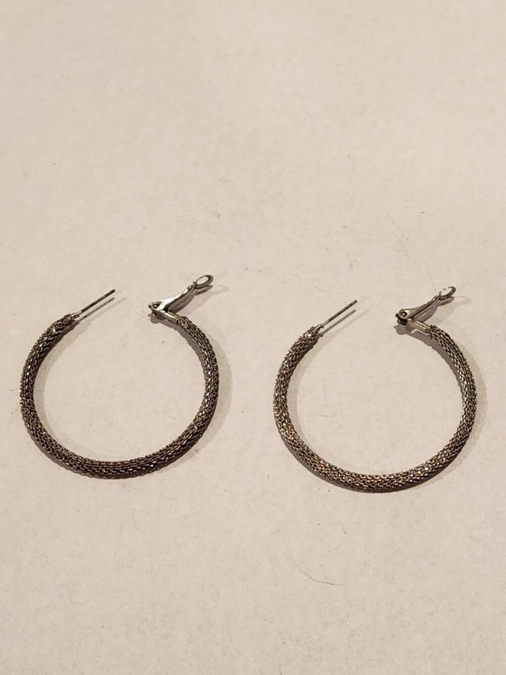 Ann Taylor - Silver Tone Hoop Earrings